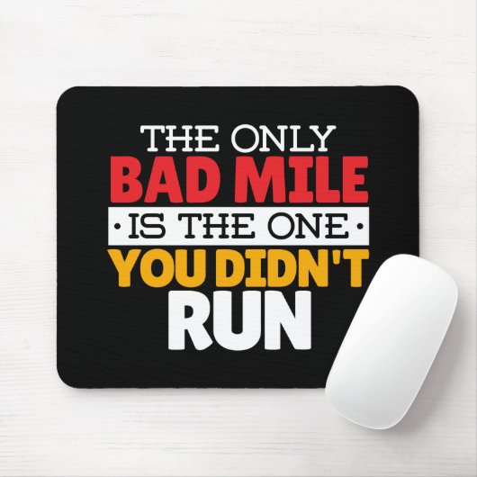 Runner - Funny Bad Mile Runote Quote Muismat (Met muis)