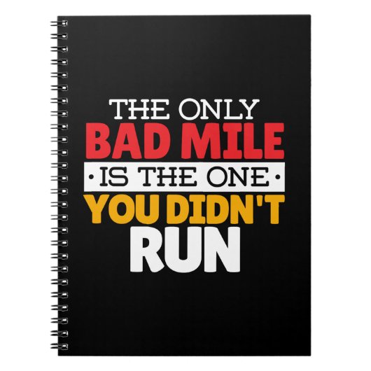 Runner - Funny Bad Mile Runote Quote Notitieboek (Voorkant)