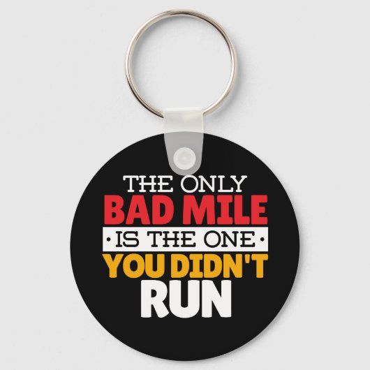 Runner - Funny Bad Mile Runote Quote Sleutelhanger (Voorkant)