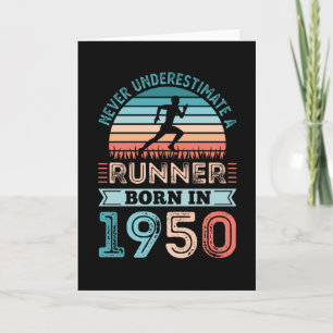 Runner geboren in 1950 70th Birthday Gift Running  Kaart