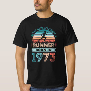 Runner geboren in 1973 50th Birthday Gift Running T-shirt