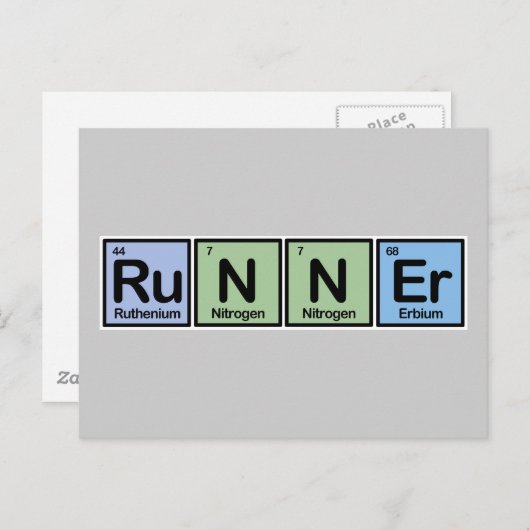 Runner gemaakt van Elementen Briefkaart (Voorkant / Achterkant)