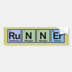 Runner gemaakt van Elementen Bumpersticker