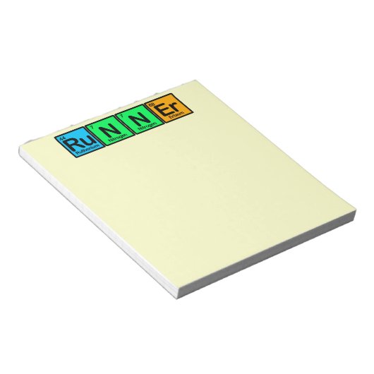 Runner gemaakt van Elementen Notitieblok (Schuin)