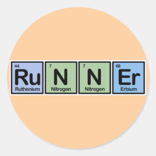 Runner gemaakt van Elementen Ronde Sticker