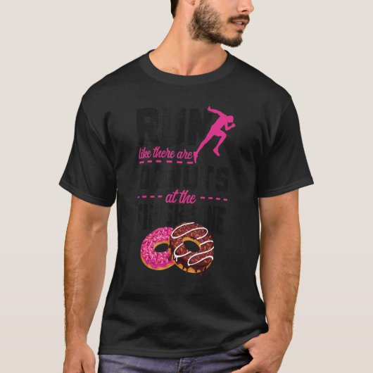 Runner Half Marathon Donut Run Lik T-shirt (Voorkant)