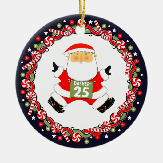Runner Holiday Cft Keramisch Ornament (Voorkant)