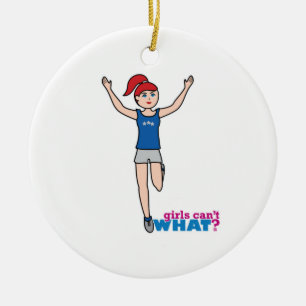 Runner - Licht/Rood - Geen afwerking Keramisch Ornament