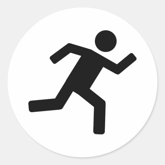 Runner - lopend ronde sticker (Voorkant)