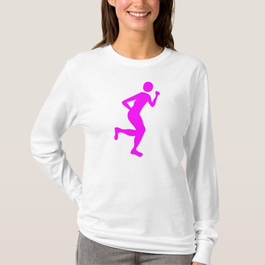 Runner (Mannelijk) - Magenta T-shirt (Voorkant)