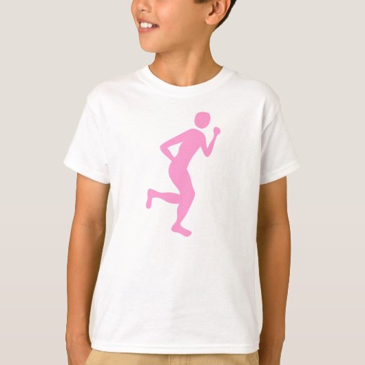 Runner (Mannelijk) - Roze T-shirt (Voorkant)
