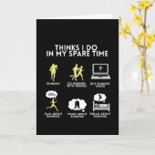 Runner Marathon grappig cadeauidee uitvoeren Kaart (Gele Bloem)