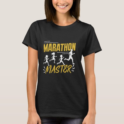 Runner MARATHON MASTER Running Funny Marathon Run T-shirt (Voorkant)