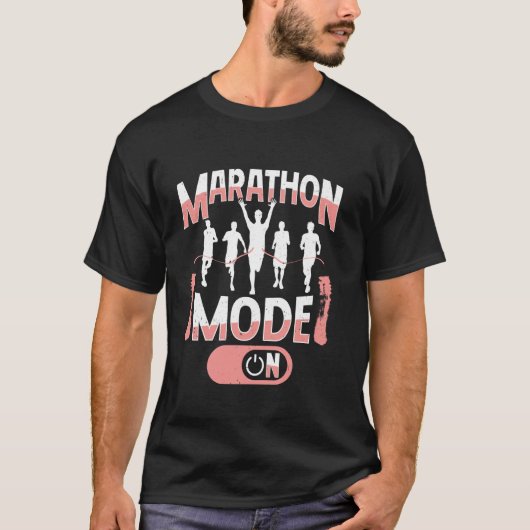 Runner MARATHON MODE ON Running Funny Marathon T-shirt (Voorkant)