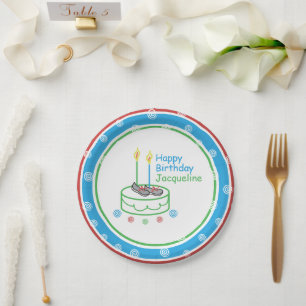 Runner met thema © Birthday Party Custom Paper Bor Papieren Bordje