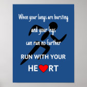 Runner motivatie quote sport poster (Voorkant)