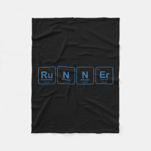 Runner Periodic Table Funny Running Marathon Lover Fleece Deken