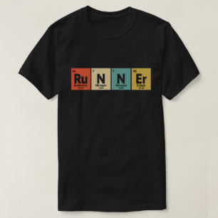 Runner Periodieke Tafel Marathon Runners Wetenscha T-shirt