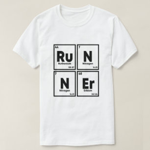 Runner Periodieke Tafel Marathon Runners Wetenscha T-shirt