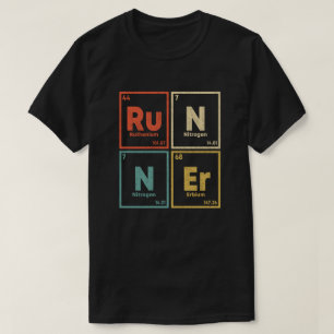 Runner Periodieke Tafel Marathon Runners Wetenscha T-shirt