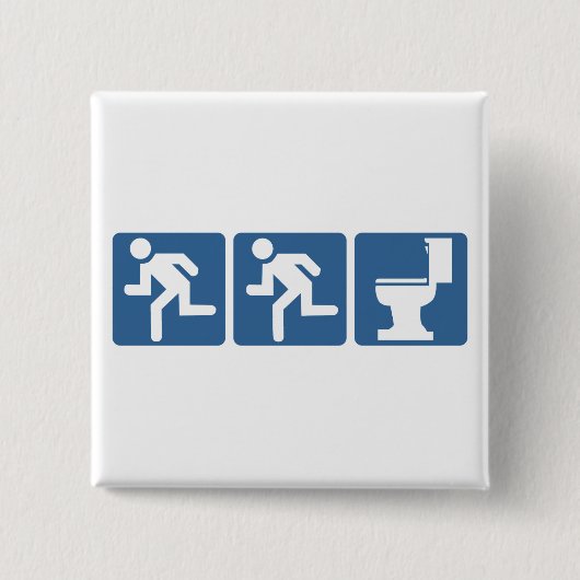 Runner-Runner Flush Vierkante Button 5,1 Cm (Voorkant)