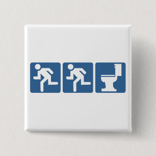 Runner-Runner Flush Vierkante Button 5,1 Cm