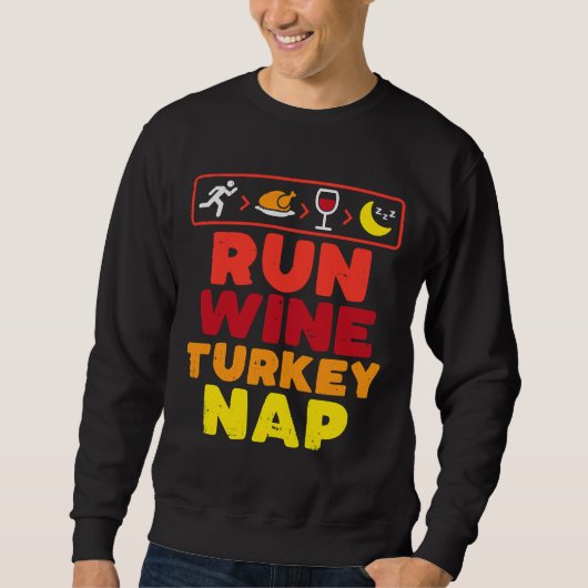 Runner Runner Thanksgiving Run Wine Trui (Voorkant)