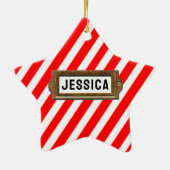 Runner Running Christmas Collectible Keramisch Ornament (Achterkant)