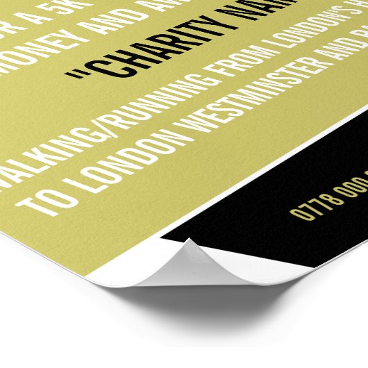 Runner Silhouette, Charity run-Walk-a-Thon Event Poster (Hoek)