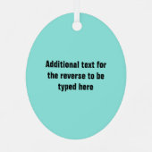 Runner Silhouette - lopend thema op uw kleur me Metalen Ornament (Achterkant)