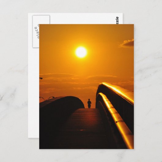 Runner Sunset Delight Bridge Daytona Carte postale (Devant / Derrière)