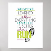Runner Typographic Quote Poster (Voorkant)