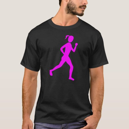 Runner (Vrouw) - Magenta T-shirt (Voorkant)