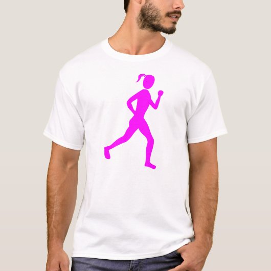 Runner (Vrouw) - Magenta T-shirt (Voorkant)