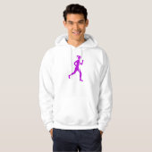 Runner (Vrouw) — Paars Hoodie (Voorkant volledig)