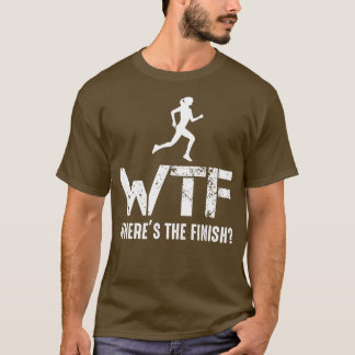 Runner WTF waar de finish Running Athlete T-shirt