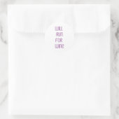 RunnerChick Wine Ronde Sticker (Tas)