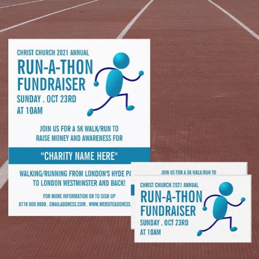 Runnerlogo, Charity Run-Walk-a-Thon-evenement Flyer