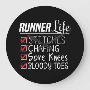 Runner's Life Funny Marathon Running Checklist Grote Klok