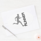 Runners Zone Oval Sticker (Envelop)