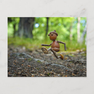 Running Acorn Elf - sport Briefkaart