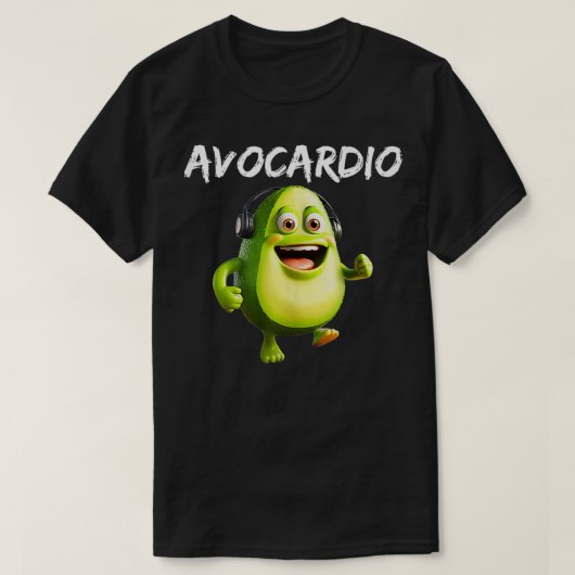 Running Avocado Radio Avocardio ultra grappige woo T-shirt (Design voorkant)