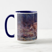 Running Buck Deer Wild Animal Art Mok Cup (Links)
