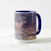 Running Buck Deer Wild Animal Art Mok Cup (Voorkant rechts)
