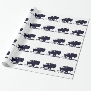 Running Buffalo Bison Pop Art Puerto Madero Cadeaupapier