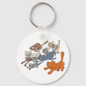Running Cats Sleutelhanger (Voorkant)