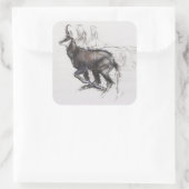 Running Chamois Vierkante Sticker (Tas)
