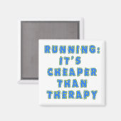 RUNNING: CHEAPER DAN THERAPY-T-shirts Magneet (Voorkant / Achterkant)