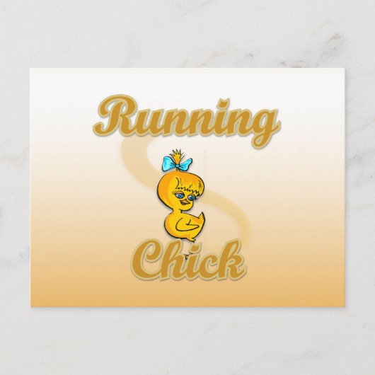 Running Chick Briefkaart (Voorkant)