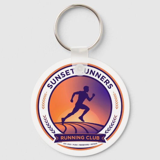 Running Club Sunset Runner Keychain (Voorkant)